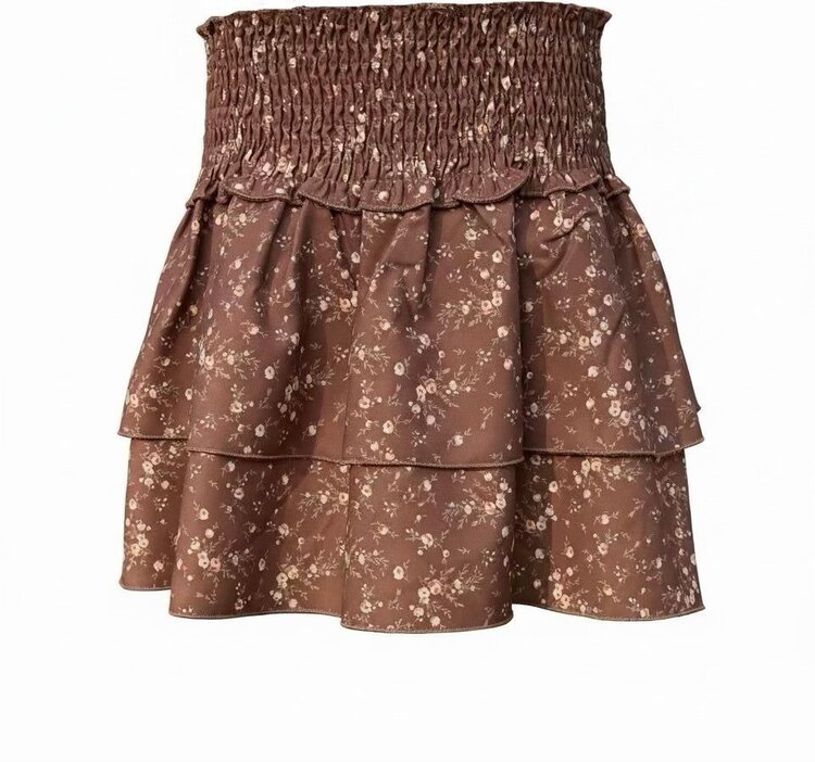 Pleat Scottie Skirt Brown Sugar Blooms