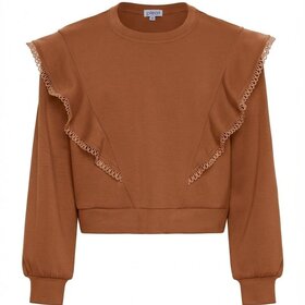 Pleat Livvy Sweatshirt Toffee