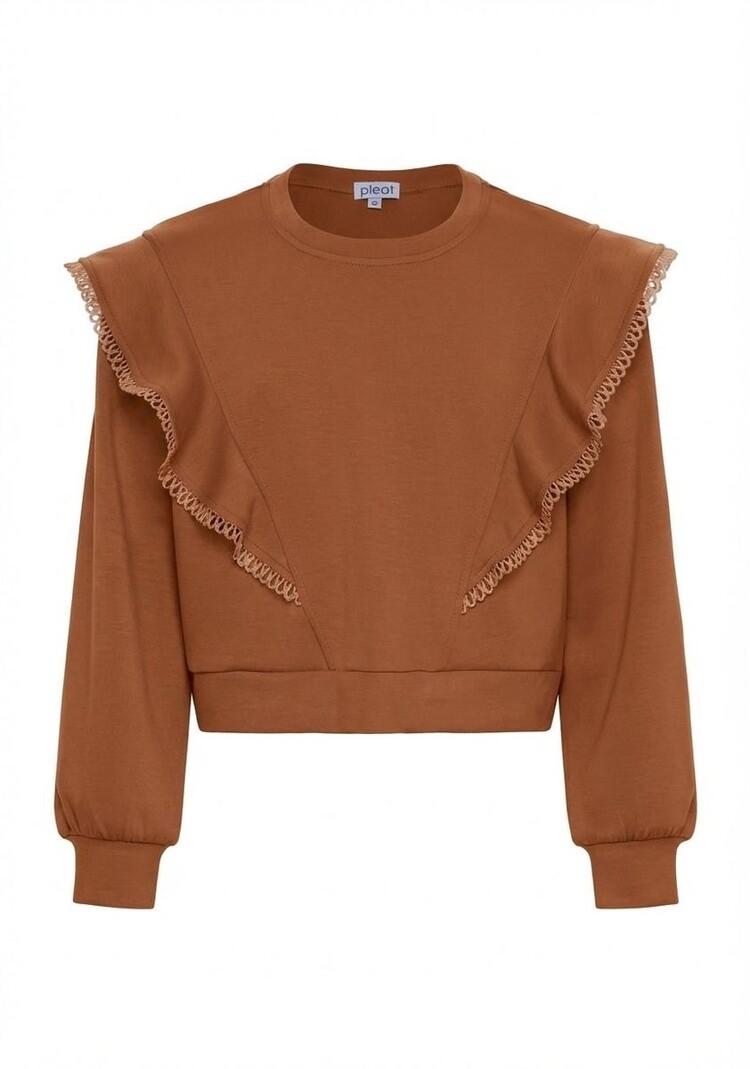 Pleat Livvy Sweatshirt Toffee