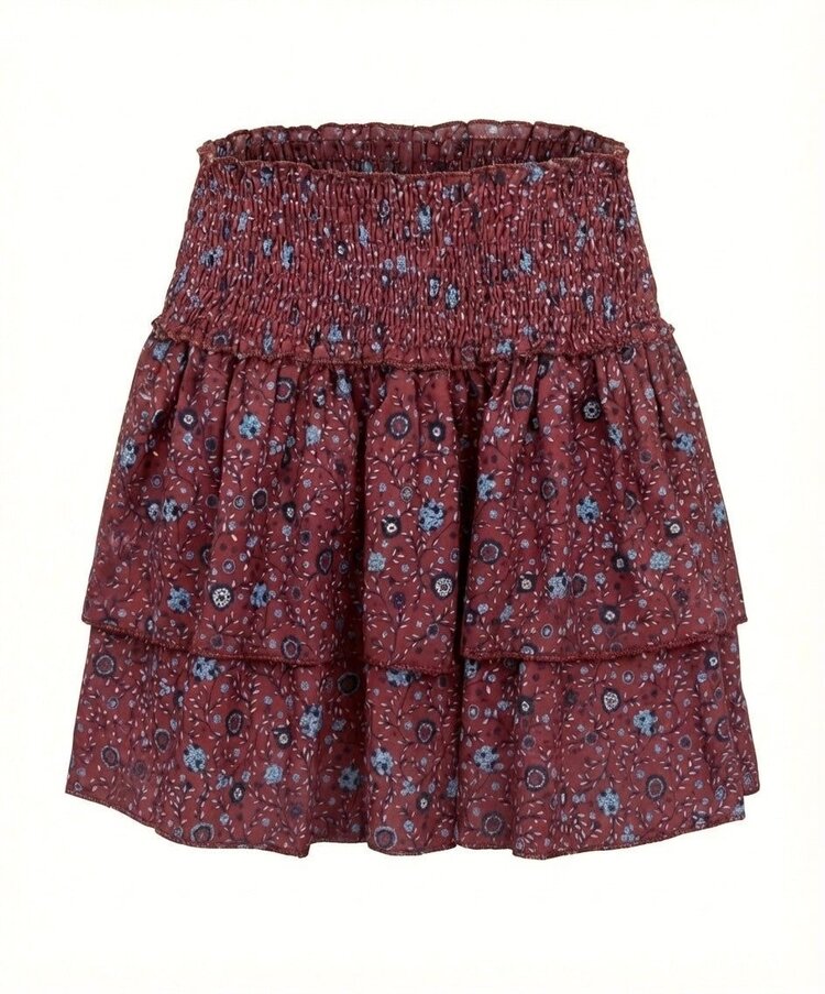 Pleat Scottie Skirt Amber Floral