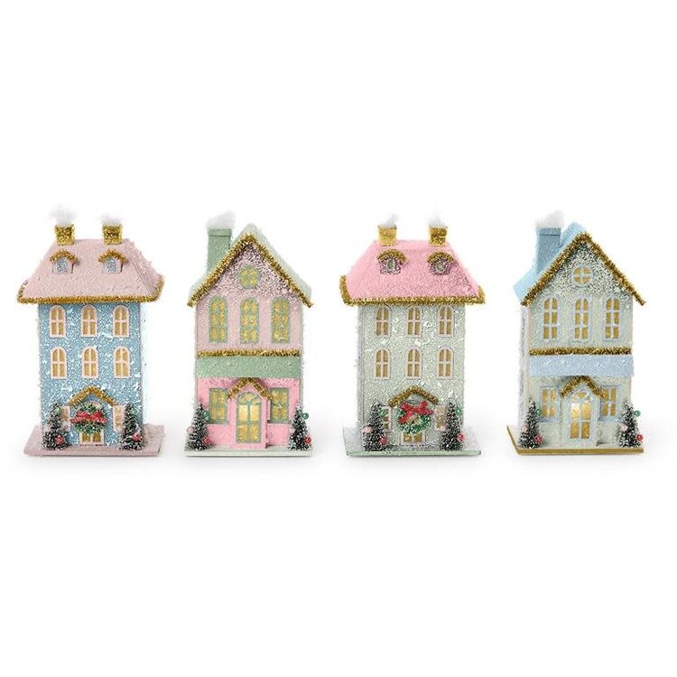 Two's Company Holiday Lane Hand-Made Light Up House