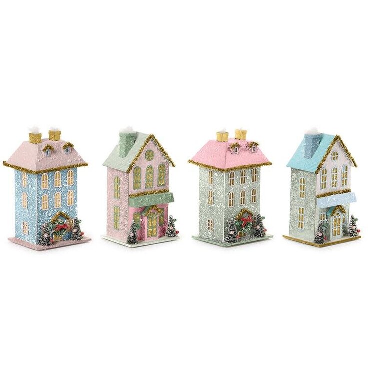 Two's Company Holiday Lane Hand-Made Light Up House