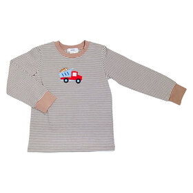 Ishtex Brown Stripe Dump Truck w/Football LS Shirt