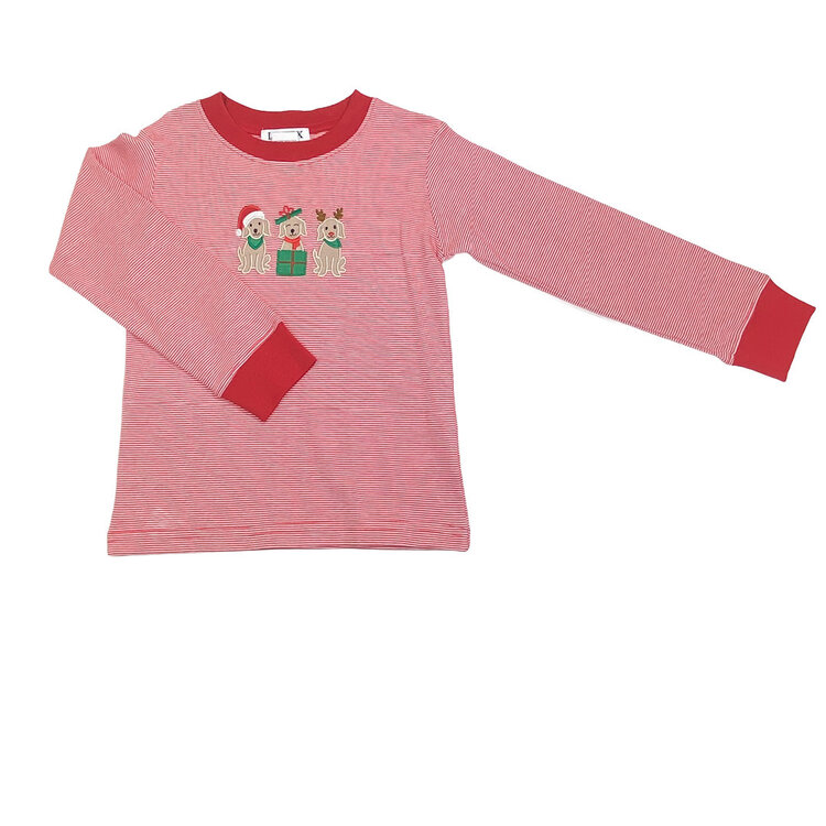 Ishtex Red Holiday Dogs LS Shirt