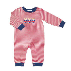 Ishtex Red Stripe Drums LS Romper