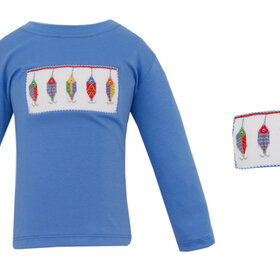 Anavini Blue Trout Smocked Shirt
