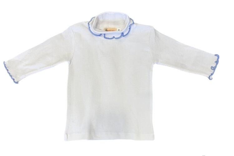 Luigi Kids Turtleneck w/Ruffle Edge
