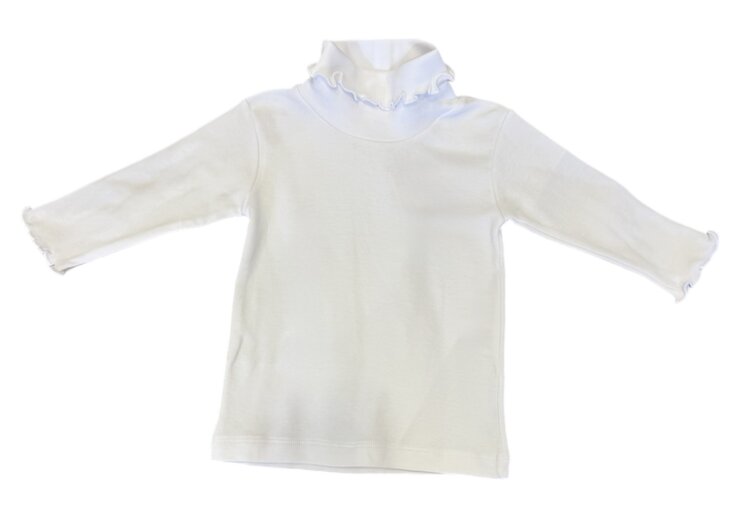 Luigi Kids Turtleneck w/Ruffle Edge