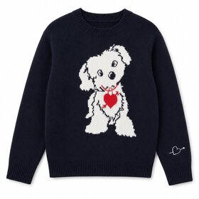 Theme Navy Puppy Sweater