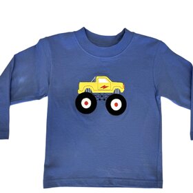 Luigi Kids Blue Monster Truck Shirt
