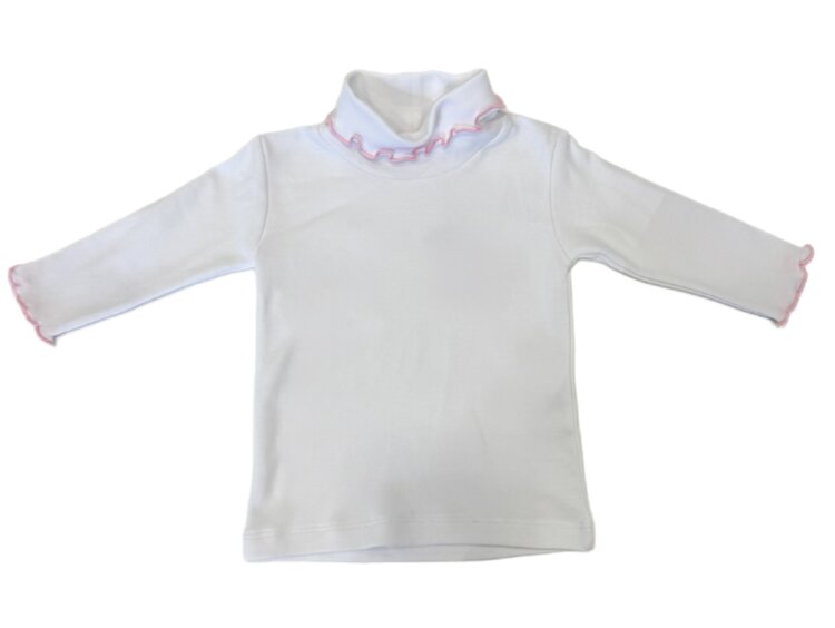 Luigi Kids Turtleneck w/Ruffle Edge