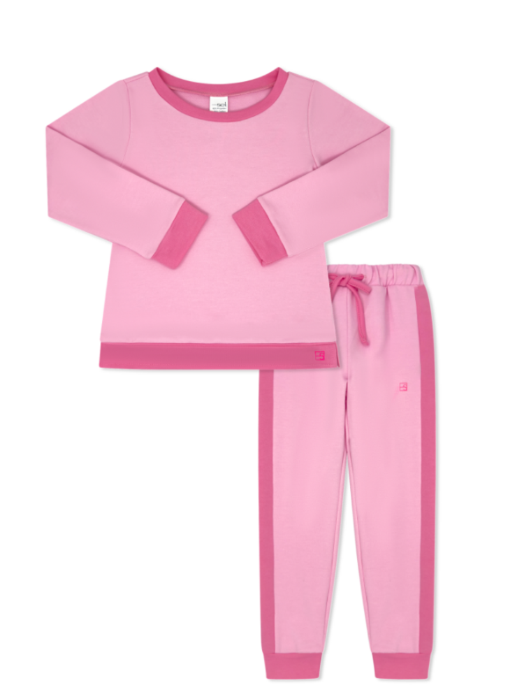 Set Fashions Pink Selena Jogger Set