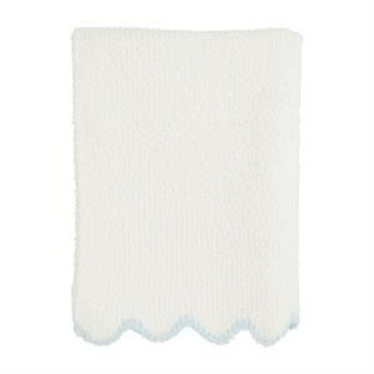 Mud Pie Scallop Edge Blanket