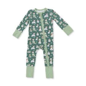 Angel Dear Christmas Dogs Green Conv Romper