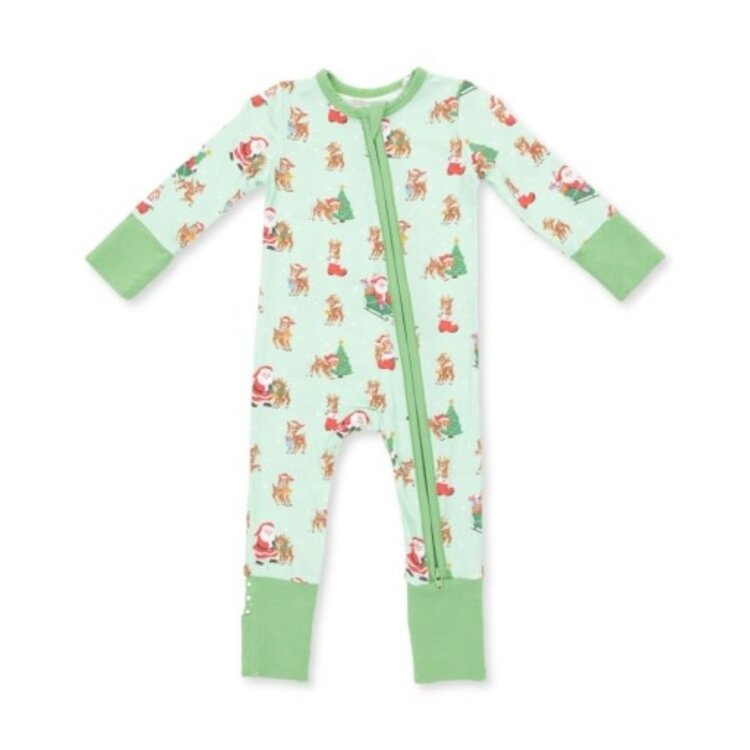 Angel Dear Vintage Reindeer & Santa Conv Romper