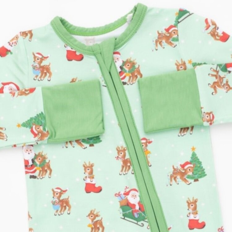 Angel Dear Vintage Reindeer & Santa Conv Romper