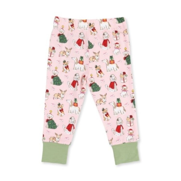 Angel Dear Christmas Dogs Pink Loungewear Set