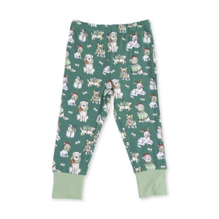 Angel Dear Christmas Dogs Green Loungewear Set