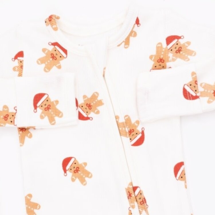 Angel Dear Simple Gingerbread Zipper Footie