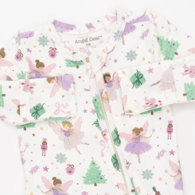 Angel Dear Sugar Plum Fairies Zipper Footie