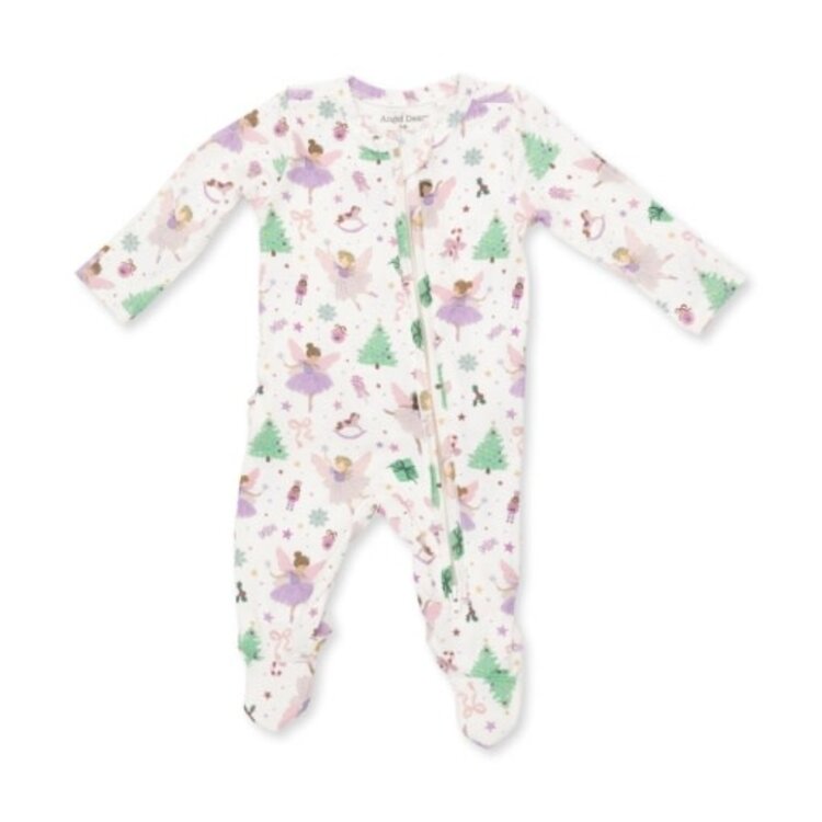 Angel Dear Sugar Plum Fairies Zipper Footie