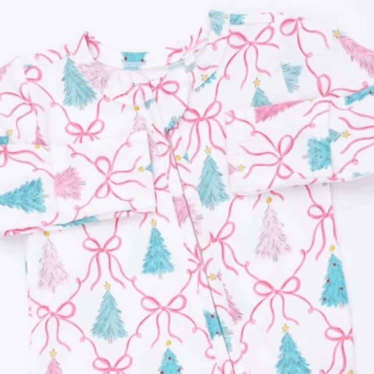 Angel Dear Bow Trellis Tree Zipper Footie