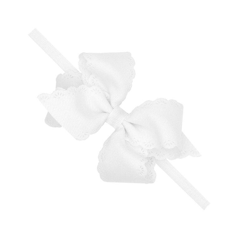 Wee Ones Eyelet Bow On Band