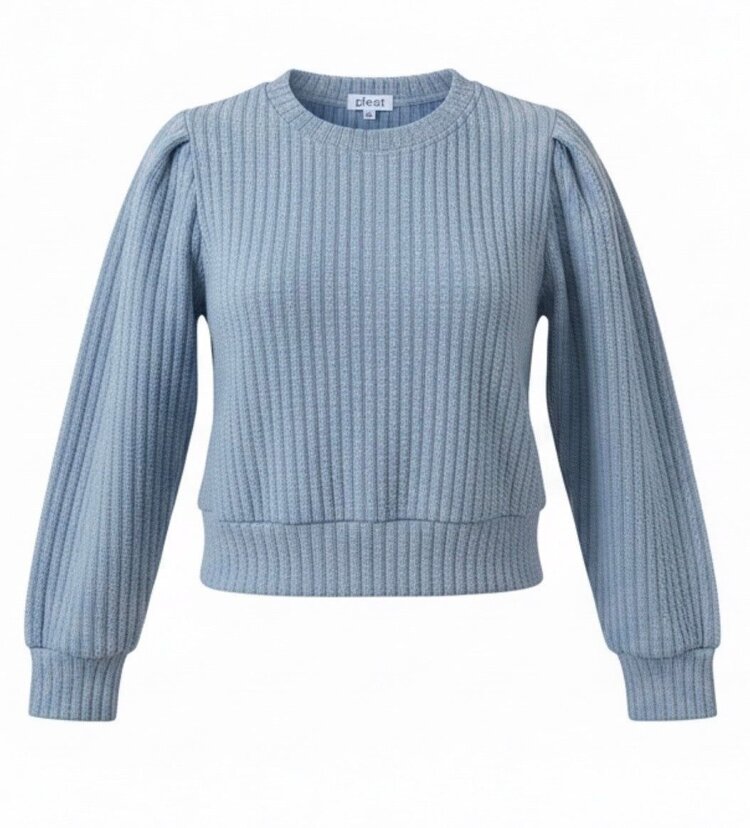 Pleat Jane Textrued Sweatshirt