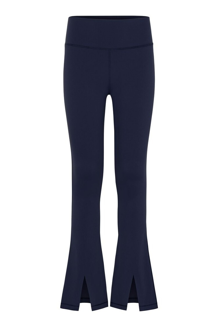 Pleat Adele Split Flare Leggings Navy