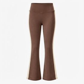 Pleat Lollie Flare Leggings Brown/Cream