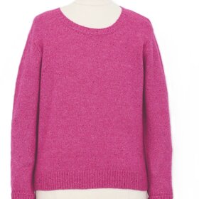 Molly Bracken Fuschia Knitted Metallic Sweater
