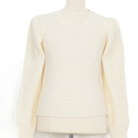 Molly Bracken Off White Textured Sweater