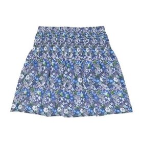Bisby Brookline Blossoms Blue Shirred Circle Skirt