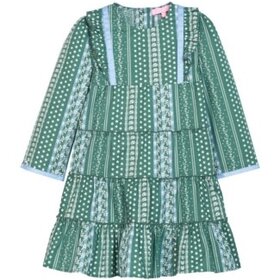 Bisby Fairfield Forest Stripe Tiered Porto Dress