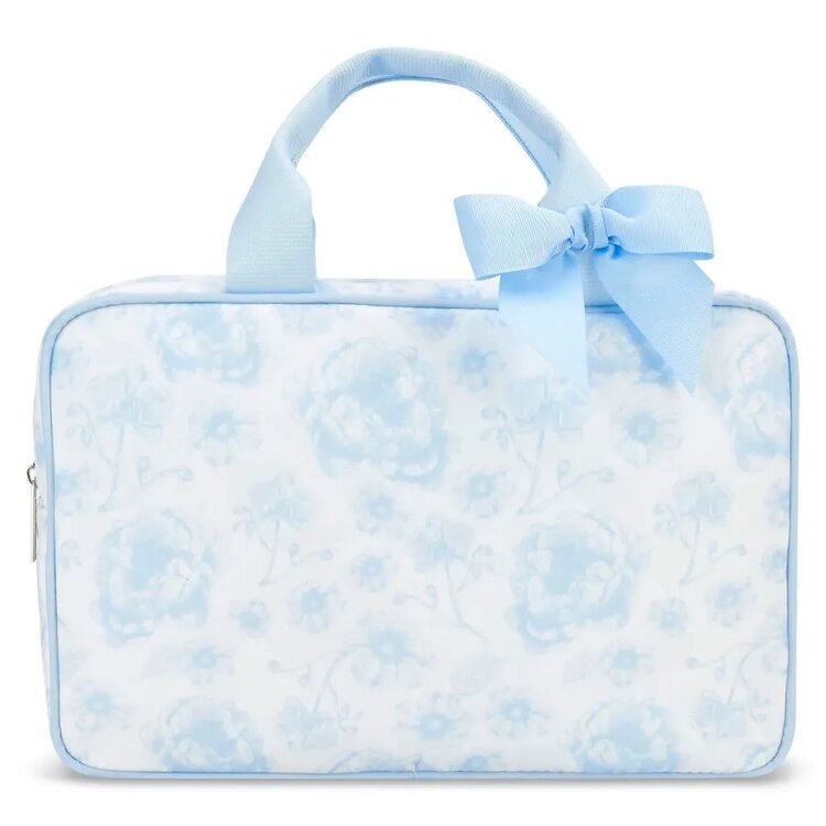 Iscream Beautiful Blue Toile Large Cosmetic Bag