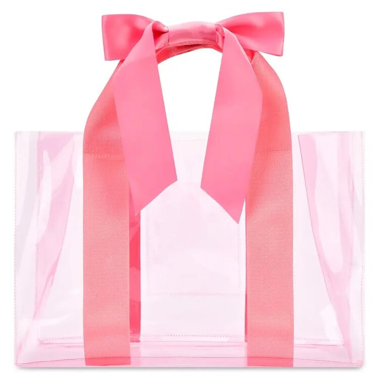 Iscream Pink Bow Clear Tote