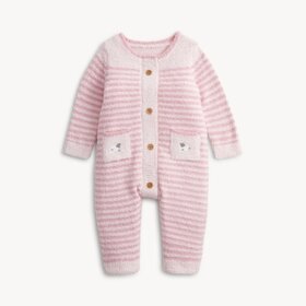 Magnetic  Me Chenille Pink Sweater Romper
