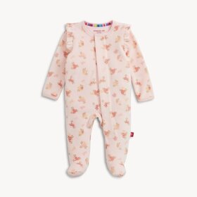Magnetic  Me Floral Girls Velour Footie