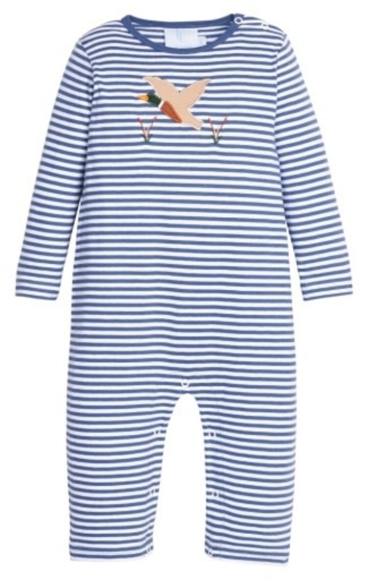 Little English Applique Romper Flying Mallard