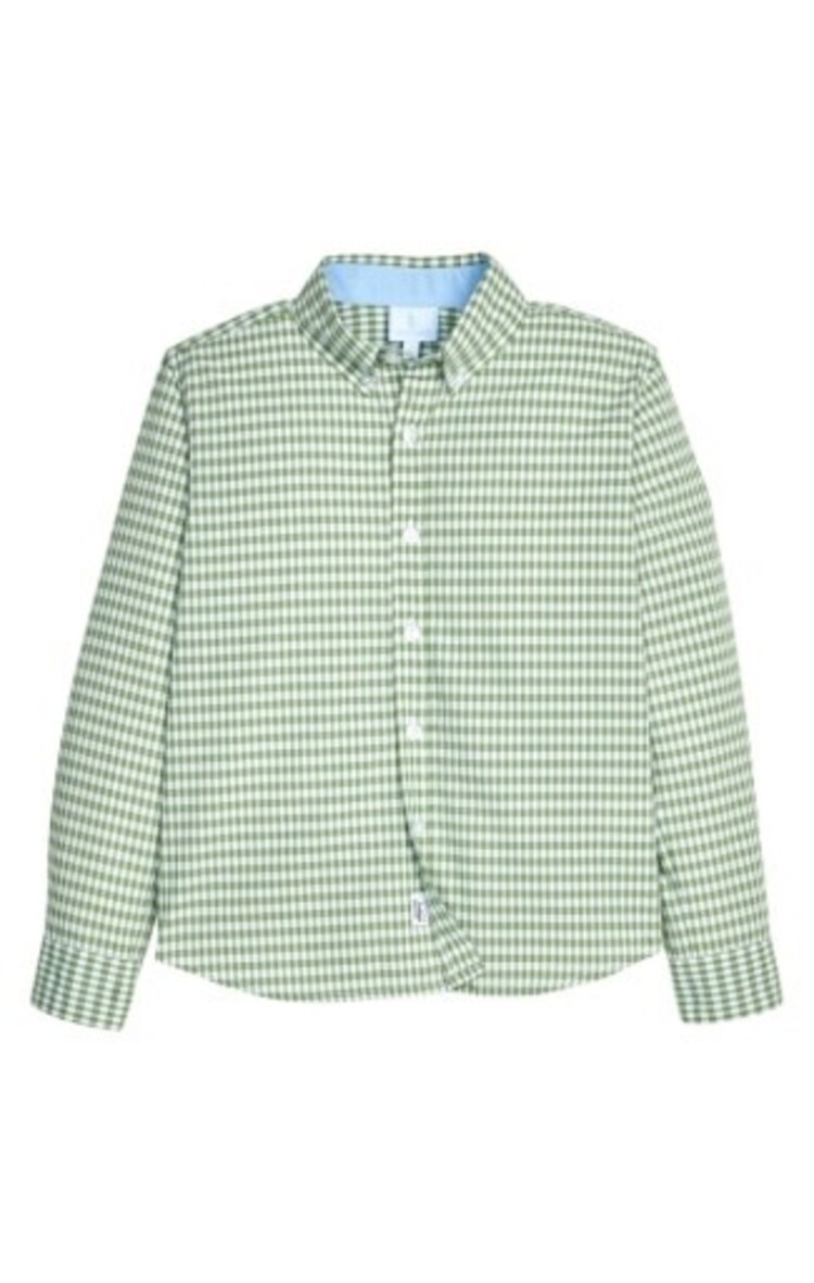 Little English Button Down Shirt Watercress Gingham