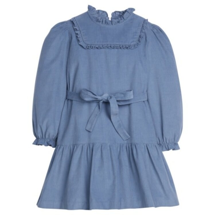Little English Carrick Dress Stormy Blue Corduroy