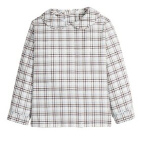 Little English Peter Pan Shirt Clarkson Plaid