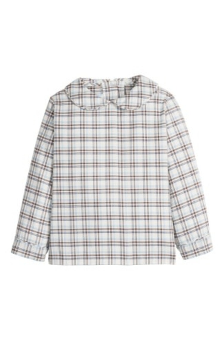 Little English Peter Pan Shirt Clarkson Plaid