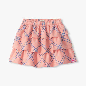 Hatley Blossom Plaid Ruffle Skirt