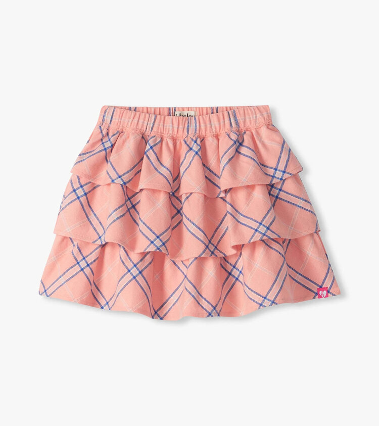 Hatley Blossom Plaid Ruffle Skirt