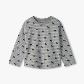 Hatley Tiny Pups Striped Drop Shoulder Tee