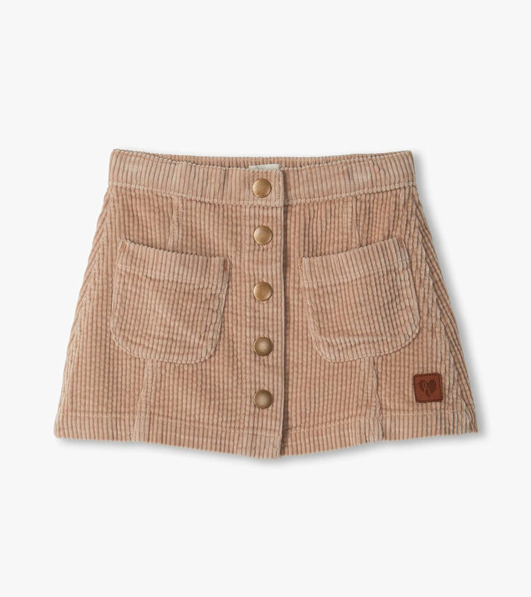 Hatley Taupe A-Line Corduroy Skirt