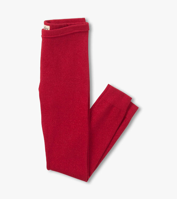Hatley Red Shimmer Knit Leggings