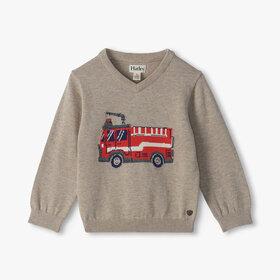 Hatley Firetruck V-Neck Sweater