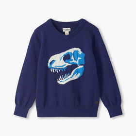Hatley Dino Skull V-Neck Sweater